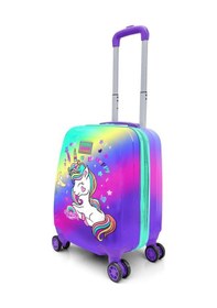 Resim Coral High Kids Lavanta Su Yeşili Unicorn Desenli Çocuk Valizi 16701 