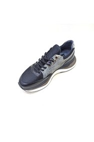 Resim LUCIANO BELLINI Siyah Gri Deri Erkek Sneaker Ayakkabı 