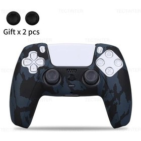 Resim Silikon Koruyucu Kapak Cilt İçin Playstation 5 İçin Ps5 Denetleyici Kapağı Black 
