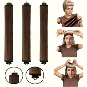 Resim 3 Adet Isısız Saç Maşası - Yumuşak Flanel İçli, Esnek Tel - Normal Saç Tipleri için Nazik Gece Bukleleri - Dayanıklı Uyku Şekillendirme Aracı, Metal Kancalı, 2 Renk Seçeneği 