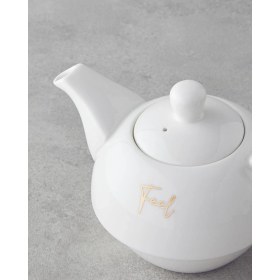 Resim English Home Feel Happy New Bone China Demlik Seti 400 ml Beyaz (31.12.2025) 