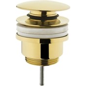 Resim Artema Vitra Yuvarlak Lavabo Süzgeci, Universal, Basmalı, Altın A4514923 