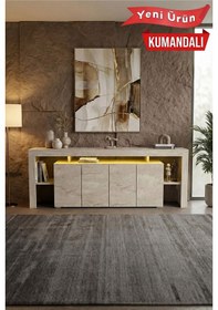 Resim Kale Ledli Konsol 200 Cm Traverten 