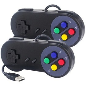 Resim 2 Adet Siyah-2 Adet Usb Gamepad Oyun Joystick Snes Oyun Denetleyicisi Retro Pc İçin Gamepadler Raspberry Pi İçin Nespi Retropie Oyun Kontrolü 4 B 