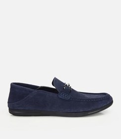 Resim HOTİÇ Erkek Süet Deri Lacivert Toka Detaylı Comfort Loafer 