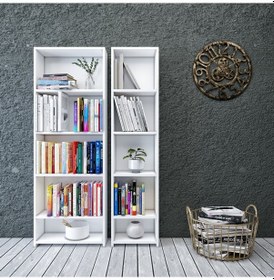 Resim Nurmobilya Nur Mobilya 2'Li Arkalıklı Kitaplık 