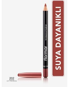 Resim Flormar Suya Dayanıklı Dudak Kalemi (BORDO) - Waterproof Lipliner - 202 Soft Pink Brown - 8690604111022 