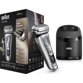 Resim Braun Series 9 9365CC Electric Razor For Men Gri - Gümüş 
