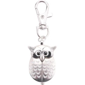 Resim Explosion1 Anahtar Zinciri ile Baykuş Cep Saati 40 x 25 mm Gümüş (Yurt Dışından) 