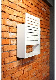 Resim Modem Saklama Kutusu Sürgülü Yukarı Açılır 35 X 35 Motifli Beyaz 