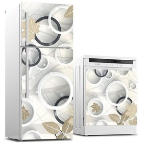 Resim Buzdolabı Ve Bulaşık Makinası Beyaz Eşya Sticker Kaplama Yuvarlak (540887173) 