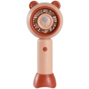 Resim Coolacs Taşınabilir Şarjlı Mini El Fanı Boz Ayı Figürlü Vantilatör 