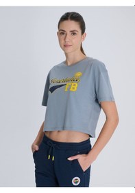 Resim Kadın Kolej Fenerbahçe Tshırt Grı 