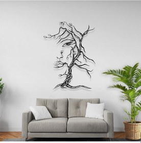 Resim Duvar Metal Dekor Yüz Silüeti Metal Tablo 