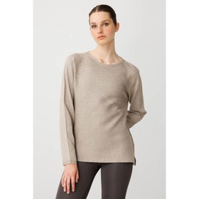 Resim Desen Triko Sıfır Yaka Verev Taşlı Kadın Kazak 25246 (25246) 