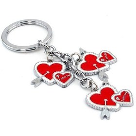 Resim Kırmızı Kalp Ok Aşk I Love You Metal Anahtarlık Kc869 