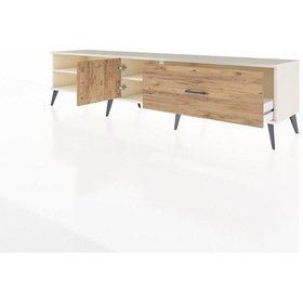 Resim Hyperion Tv Ünitesi 2 Raflı Tek Çekmeceli Tek Kapaklı 220x44x51 Aytaşı-çam Atlas Çam/atlas Çam - Aytası 