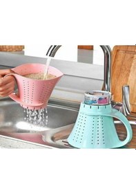Resim Sürahi Şeklinde Pirinç Yıkama Süzgeci Pembe 
