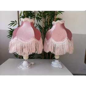 Resim Çiçek Dekorlu Abajur 2 Adet Özel Tasarım Dekoratif Eşya 13798325 Diğer 