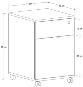 Resim Rio Ofis Kilitli Çekmeceli Keson Tori 