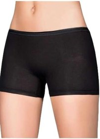 Resim Berrak Kadın Boxer 2100/2101, 6 Adet, Siyah, L Beden 