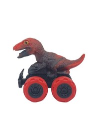 Resim Sürtmeli Dinazor Arabalar 2'li - 12 Cm - Triceratops & Stegosaurus Diğer 