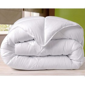 Resim Yorgan Çift Kişilik Beyaz Baklava Desen Pamuklu Kumaş 