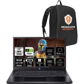 Resim Acer Nitro V 15 Intel Core I5 13420H 40GB 1tb SSD RTX4050/6GB 15.6'' Fhd 144Hz W11P Taşınabilir Bilgisayar & Per4 Çanta NHQNBEY004P403 