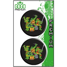 Resim Ninja Kaplumbağa 5X5 Cm Damla Logo 2 Adet 