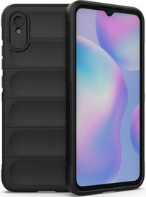 Resim Xiaomi Redmi 9a Magic Shield Tpu Flanel Telefon Kılıfı İçin Siyah 