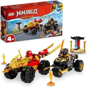 Resim LEGO® Ninjago 71789 Kai Ve Ras'ın Araba Ve Motosiklet Savaşı 103 Parça 