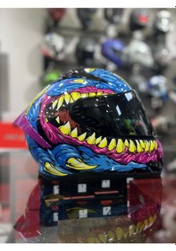 Resim Mts 801 Azure Kapalı Kask Pembe - Sarı 