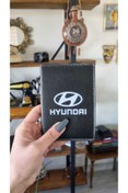 Resim EFE DERİ Hyundai Deri Dikişli Ruhsat Kılıfı Kabı Oto Araç Ruhsatlık Ruhsat Koruyucu 