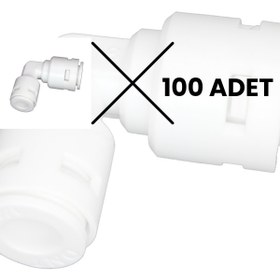 Resim Su Arıtma Cihazı Filtre Dirseği / Quick - Quick Bağlantı / 100 Adet 