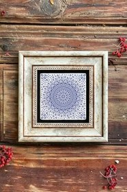 Resim Oscar Stone Decor Nazar Boncuğu Çerçeveli Taş Duvar Dekoru 20X20 Cm Cdd-40-1028 