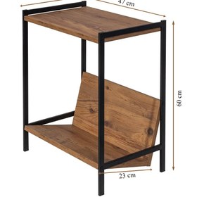 Resim AKIS HOME Plak ve Pikap Sehpası Atlantik Çam 