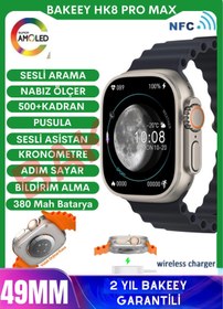 Resim Watch 8 Ultra HK8 PRO MAX Akıllı Saat Amoled Ekran Ocean Kordon Android-İphone 