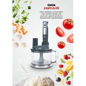 Resim Pirantech YH-1420 1700W Çoklu Set Mutfak Robotu 1,5 lt Kapasiteli Blender ve Doğrayıcı 