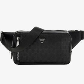 Resim Guess Torino Crossbody Vertical Erkek Siyah Bel Çantası 