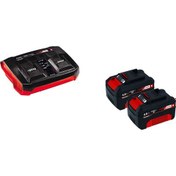 Resim Einhell 18V 4Ah Çift Akü ve Power-X-Twincharger Ikili Şarj Cihazı 