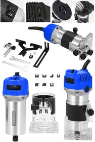 Resim MOONSHOP Japan Pro Seri 3000 Watt 6 Kademe Devir Ayarli Formika Traşlama Freze Makinası Pens 6 mm 