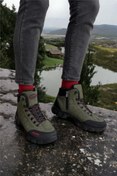Resim Liger Soğuk Geçirmez Unisex Uzun Outdoor Trekking Bot Ayakkabı Haki 