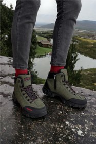 Resim Liger Soğuk Geçirmez Unisex Uzun Outdoor Trekking Bot Ayakkabı Haki 