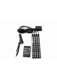 Resim Rgb Uzaktan Kumandalı Araç İçi Led Ambiyans Aydınlatma Seti 12v 