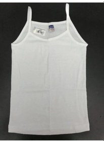 Resim Berrak 2520 Kız Çocuk Ribana Mat Biyeli İp Askılı Atlet 6 Adet Beyaz 