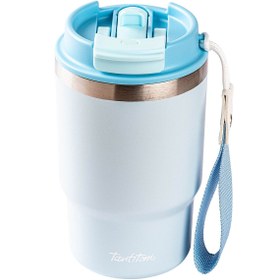 Resim Tantitoni 050-01-MAVİ 2Sİ 1 ARADA KAPAKLI TERMOS BARDAK 480ML 