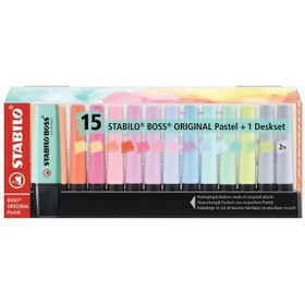 Resim Stabilo Fosforlu Kalem Boss Orıgınal Pastel 15 Li 7015-02 