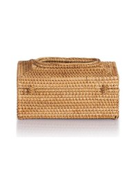 Resim Meander Rattan El Yapımı Dikdörtgen Büyük Boy Peçetelik 23x12x11c Naturel 