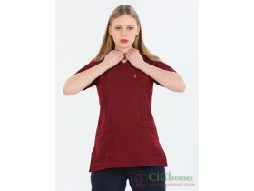 Resim Cici Forma Zarf Yaka Bordo Üst 