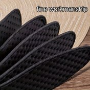 Resim 1 Çift, Bambu Kömür Tabanlık, Unisex, Kokuya Dayanıklı, Teri Emici, Nefes Alabilen, Şok Emici, Mesh Olmayan Rahat Ayak Pedleri, Yumuşak Taban, Rahat Tabanlık, Anti-Spor Ayakkabılar 